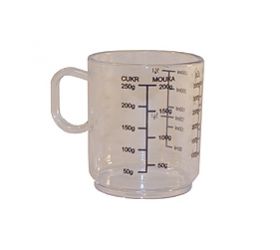 Odmerka v tvare hrnčeka 0.25L, plastová, ciachovaná