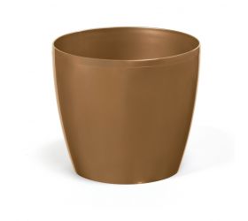 Kvetináč plastový, priemer 15,5cm, MAGNOLIA, zlatý