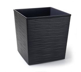 Kvetináč štvorcový plastový, 25cm, JUKA DLUTO, grafit