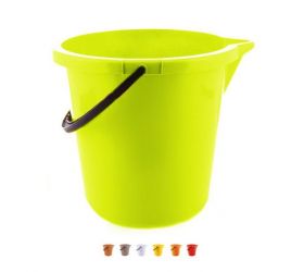 Vedro plastové, objem 12L, s výlevkou, mix farieb