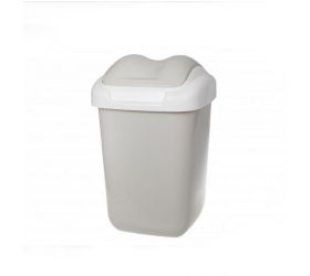 Kôš na odpad preklápací 15 l, plastový, FALA, cappuccino