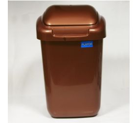 Kôš na odpad preklápací 15 l, plastový, STANDARD, hnedý
