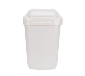 Kôš na odpad preklápací, objem 15L, plastový, STANDARD, béžový mramor