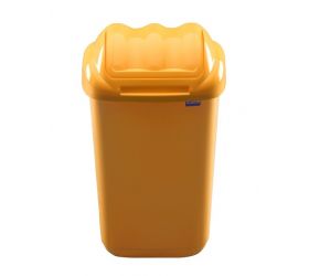 Kôš na odpad preklápací, objem 30L, FALA, plastový, žltý