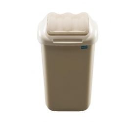 Kôš na odpad preklápací 30 l, plastový, FALA, cappuccino