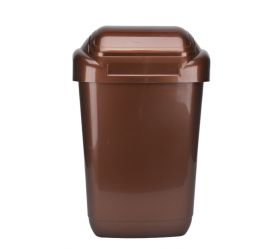 Kôš na odpad preklápací 30 l, plastový, STANDARD, medeno - hnedý