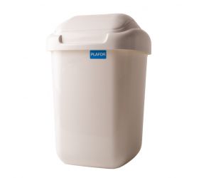 Kôš na odpad preklápací, objem 50L, plastový, STANDARD, biely