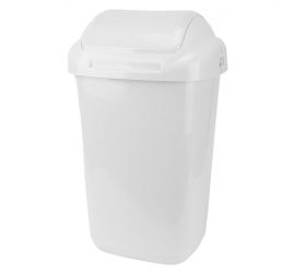Kôš na odpad preklápací 50 l, plastový, STANDARD, béžový mramor