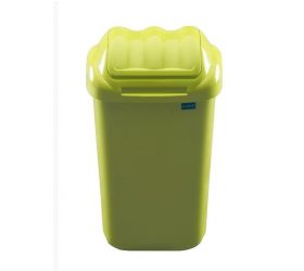 Kôš na odpad preklápací plastový, 50 l, FALA, zelený