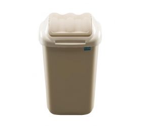 Kôš na odpad vyklápací 50L, plastový, FALA, cappuccino