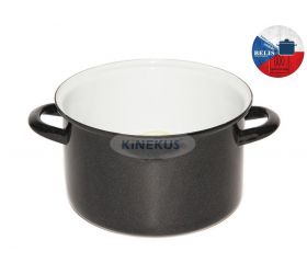 Hrniec smaltovaný bez pokrievky 3,6L, priemer 20cm, STANDARD, BELIS
