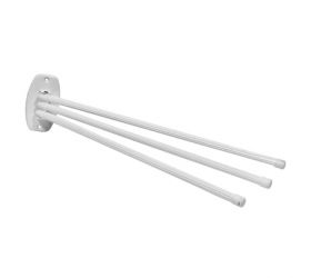 Vešiak na uteráky, 3-ramenný, dĺžka 50cm, biely