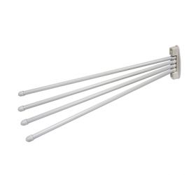 Vešiak na uteráky, 4-ramenný, 50 cm, biely