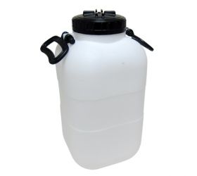 Barel plastový15L šróbovacie veko veko širka hrdla 11,5 cm s rúčkami, biely