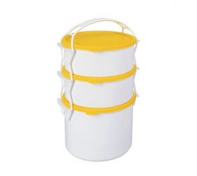 Obedár plastový 3-dielny, 2x1,2L + 1x2L