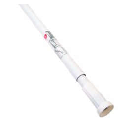Teleskopická, rozperná, rozťahovacia tyč na kúpeľňový záves, dĺžka 140-260 cm, biela