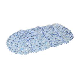 Podložka do vane 69x35cm, oval, modrá, transparentná