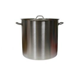 Hrniec nerezový a pokrievka, GASTRO, priemer 34cm, objem 25,5L, hladký, bez vzoru  