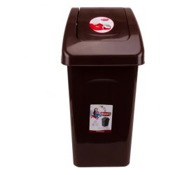 Kôš na odpad preklápací, 25L, plastový, SWING, hnedý