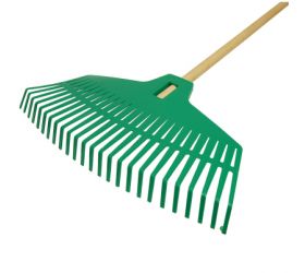 Hrable švédske, plastové + násada, dĺžka 150cm, zelené