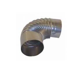 Koleno dymové 100 mm, rebrované