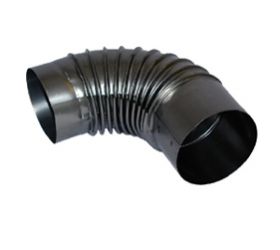 Dymové koleno 118mm, rebrované