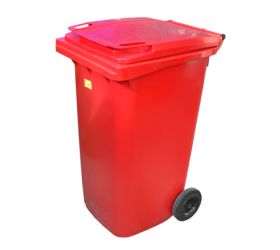 Popolnica 240 l červená, plastová, kuka