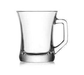 Hrnček na čaj, kávu, sklenený, 225ml, ZEN LAV, sada 6ks