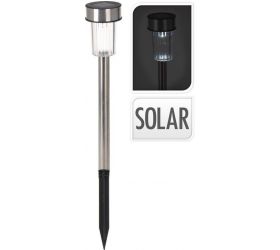 Lampa solárna, nerezová, 27cm