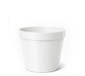 Kvetináč plastový, priemer 12cm, biely