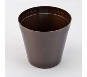 Kvetináč klasický plastový, priemer 16cm, hnedý
