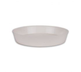 Miska pod kvetináč, plastová, priemer 18cm, biela