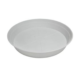 Miska pod kvetináč, plastová, priemer 23,5cm, biela, K41