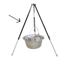 Trojnožka teleskopická s háčikom, stojan na kotlík, 115cm