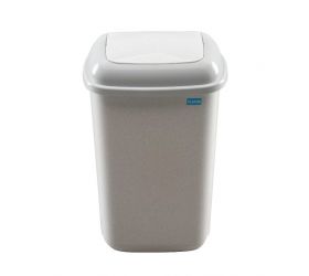 Kôš na odpad preklápací 12 l, plastový, QUATRO, mramor
