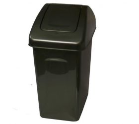 Kôš na odpad preklápací, objem 10L, plastový, SWING, antracit