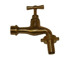 Ventil záhradný, 1/2"+3/4", mosadzný