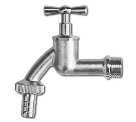 Ventil záhradný 1/2" + 3/4" nikel