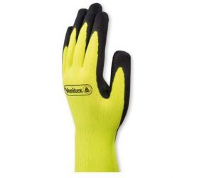 Rukavice polomáčané, latex, reflexné, APOLLON, žlté, c9 bal. 6ks