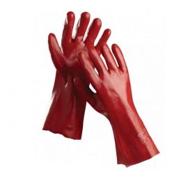 Rukavice máčané, PVC REDSTAR, 27cm, č. 10