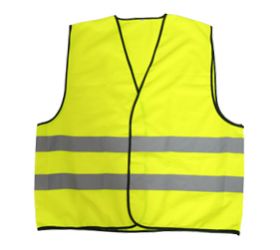 Vesta signálna s reflexnými pruhmi  ŽLTÁ