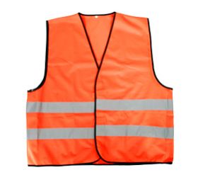 Vesta signálna s reflexnými pruhmi ORANŽOVÁ