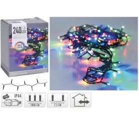 Svetlo vianočné 240 LED, farebné, vonkajšie/vnútorné, 21m