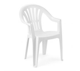 Plastové kreslo KONA, biele