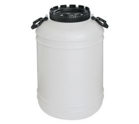 Barel plastový objem 50L, závit. veko/nádoba na kvas s rúčkami