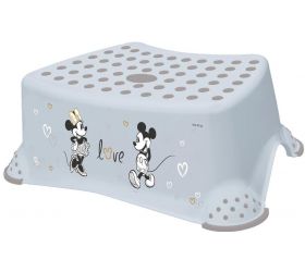 Schodík detský plastový, Mickey Mouse, protišmykový modrý