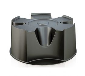Podstavec pod barel, plastový, 265L, čierny