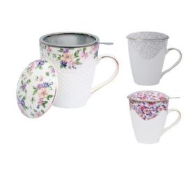 Hrnček porcelánový 430 ml VALENTINA so sitkom