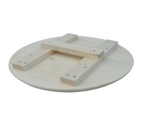 Pokrievka drevená, priemer 55,5cm, na 40L kotol, smaltovaná