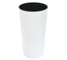 Kvetináč plastový, priemer 19cm, LILIA DLUTO, biely